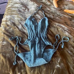 Handmade Crochet One Piece Swimwear Cheetah Unique